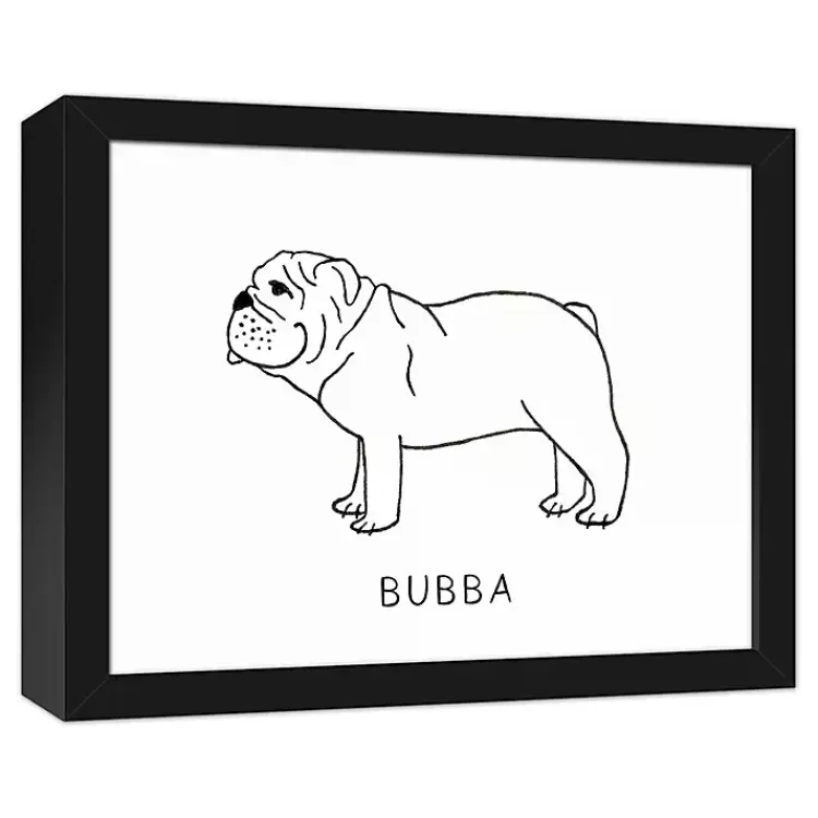 Personalized Bulldog Framed Wall Plaque>Kirklands Home Best