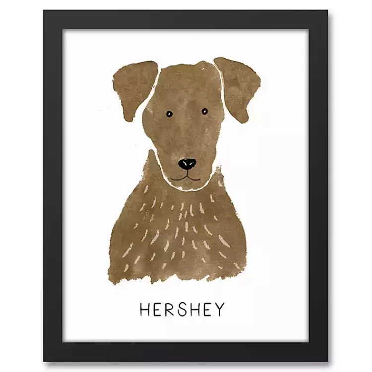 Personalized Chocolate Labrador Canvas Wall Plaque>Kirklands Home Store
