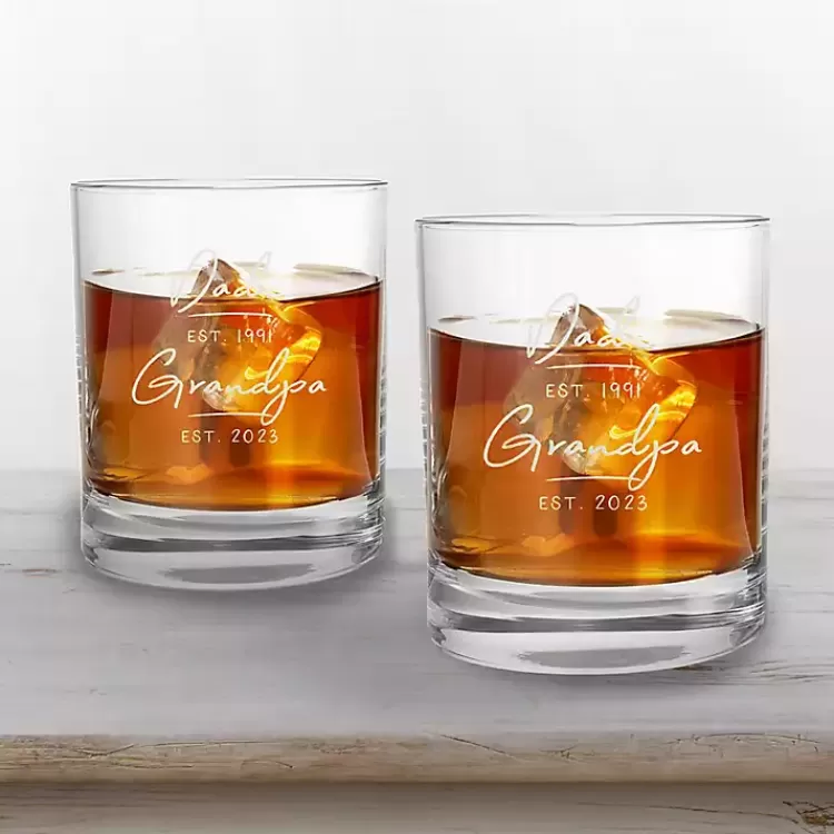 Personalized Fathers Day Whiskey Glasses, Set of 2>Kirklands Home Outlet