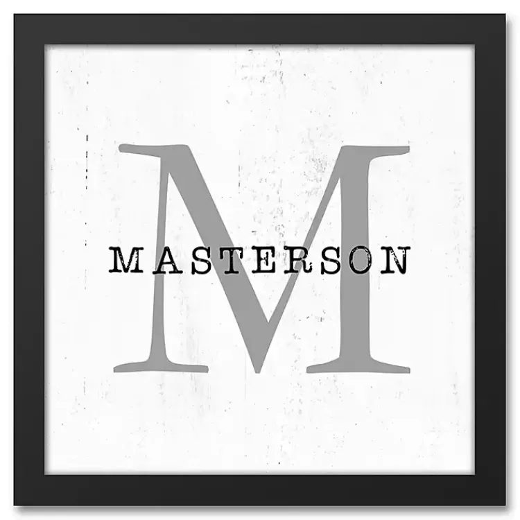 Personalized Framed Monogram Canvas Wall Plaque>Kirklands Home Cheap