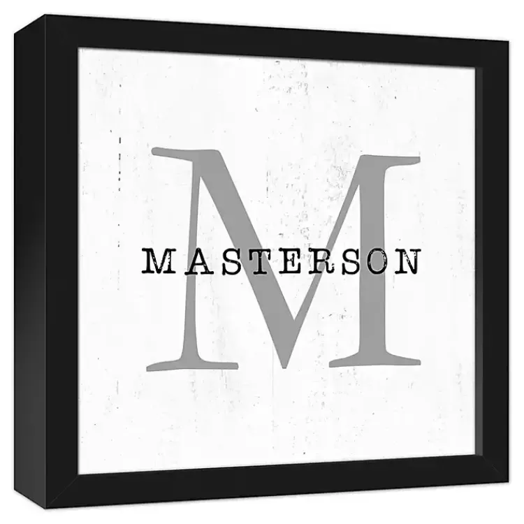 Personalized Framed Monogram Canvas Wall Plaque>Kirklands Home Cheap
