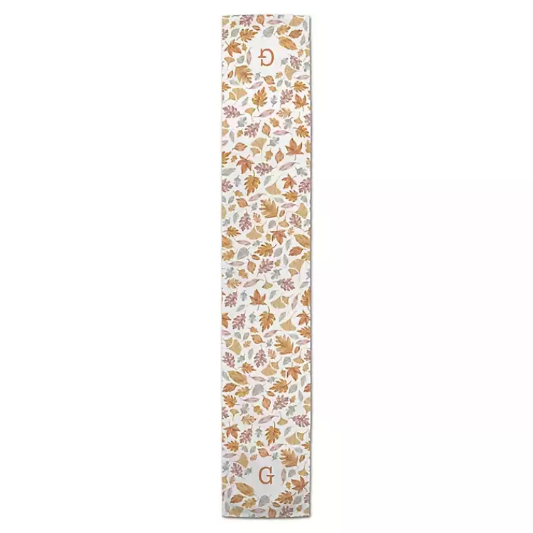 Personalized Leaves Monogram Table Runner, 90 in.>Kirklands Home Flash Sale