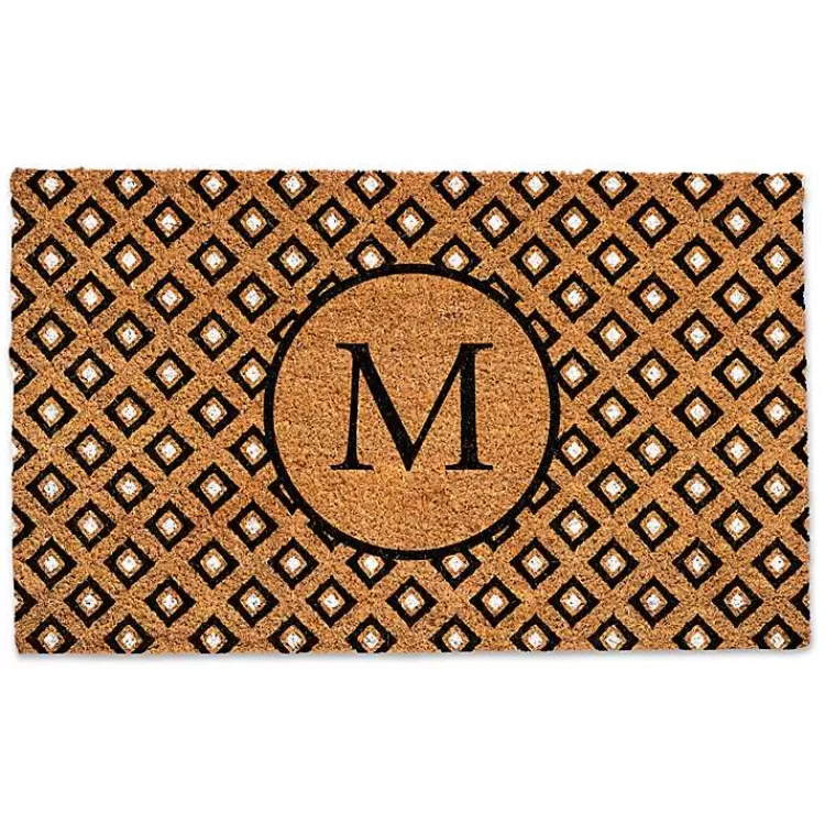 Personalized Monogram Diamond Doormat>Kirklands Home Clearance