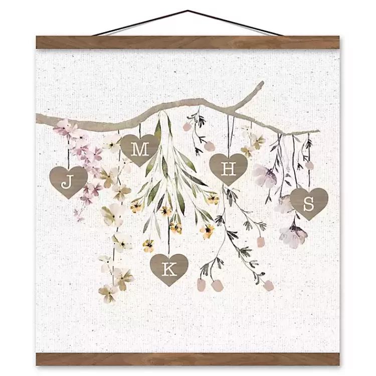 Personalized Monogram Tree Branch Teakwood Print>Kirklands Home Outlet