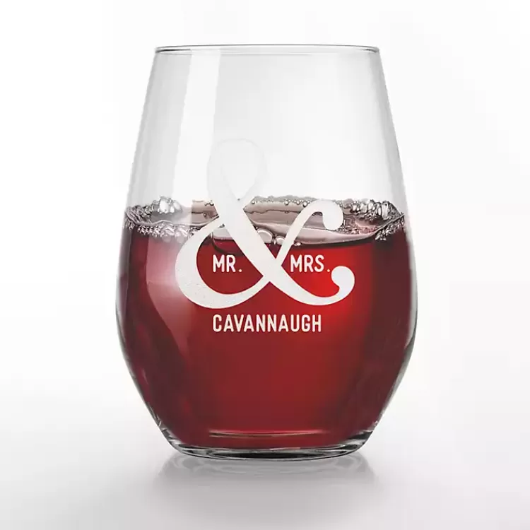 Personalized Mr. & Mrs. Wine Glasses, Set of 2>Kirklands Home Flash Sale