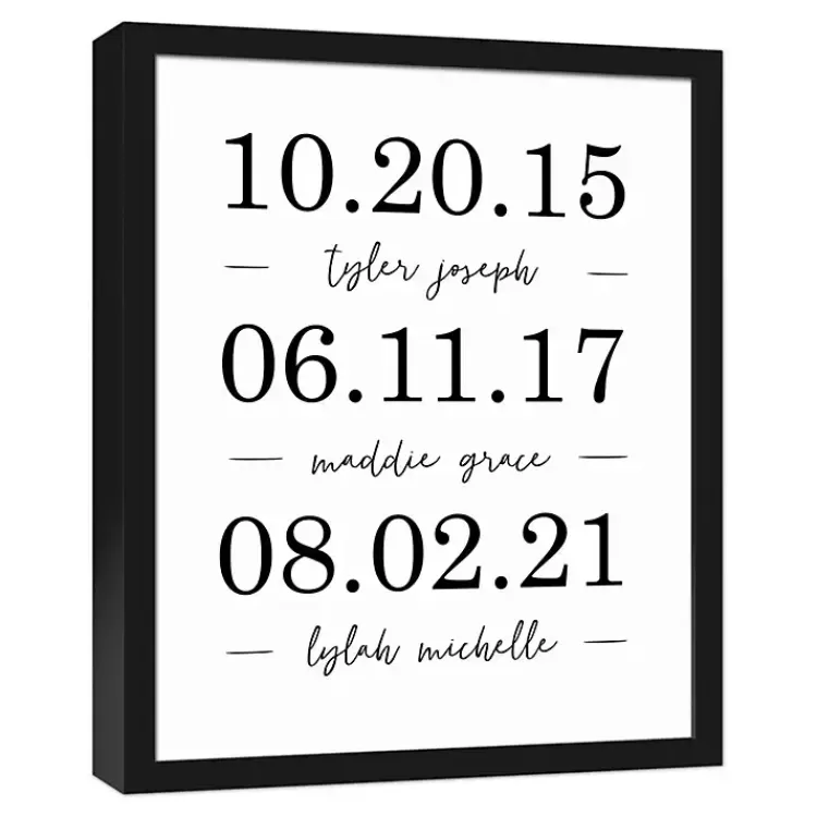 Personalized Names & Dates Framed Canvas Print>Kirklands Home Best