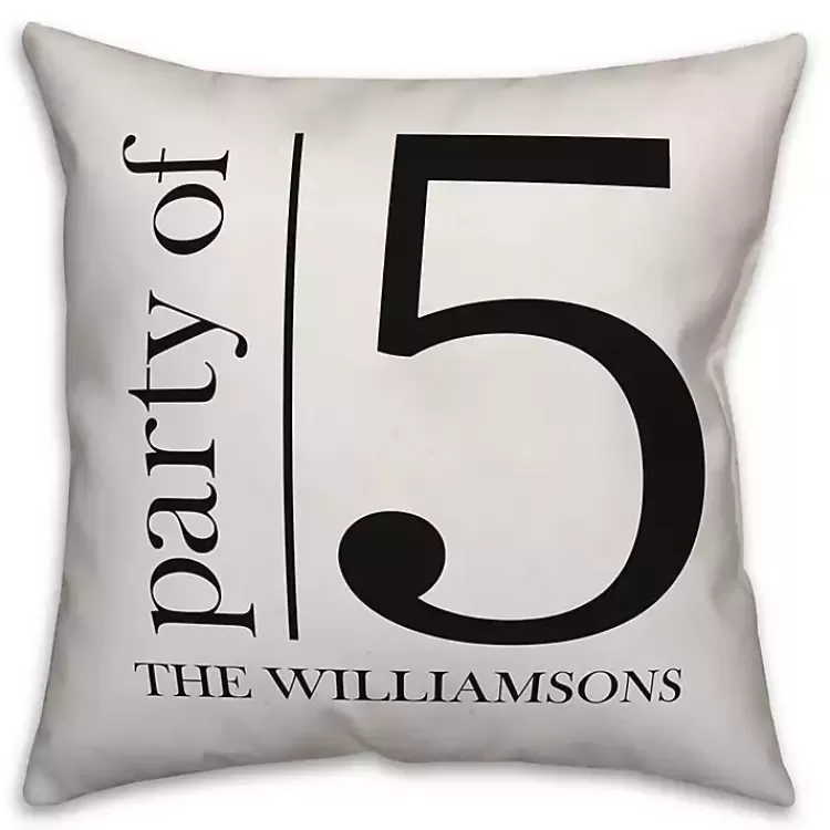 Personalized Party of Five Pillow>Kirklands Home Discount