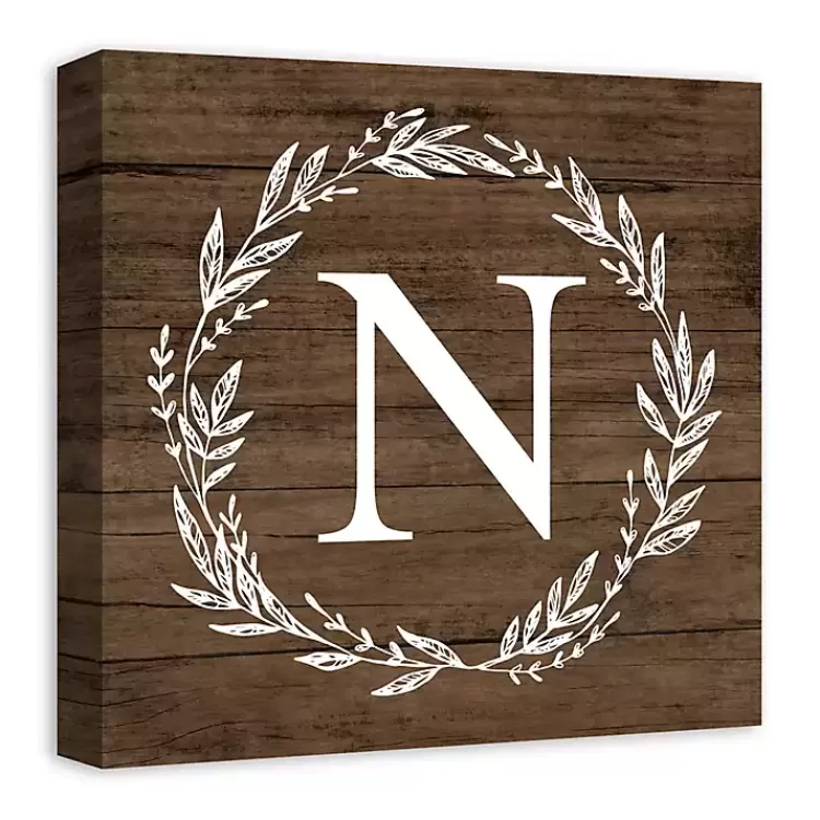 Personalized Shiplap Wreath Canvas Wall Plaque>Kirklands Home Hot