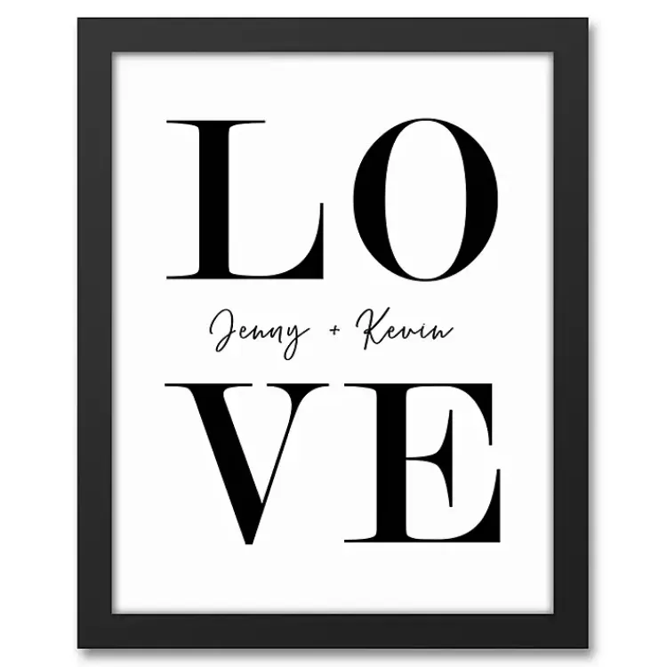 Personalized Simple Love Framed Canvas Wall Plaque>Kirklands Home Fashion