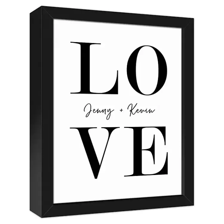 Personalized Simple Love Framed Canvas Wall Plaque>Kirklands Home Fashion