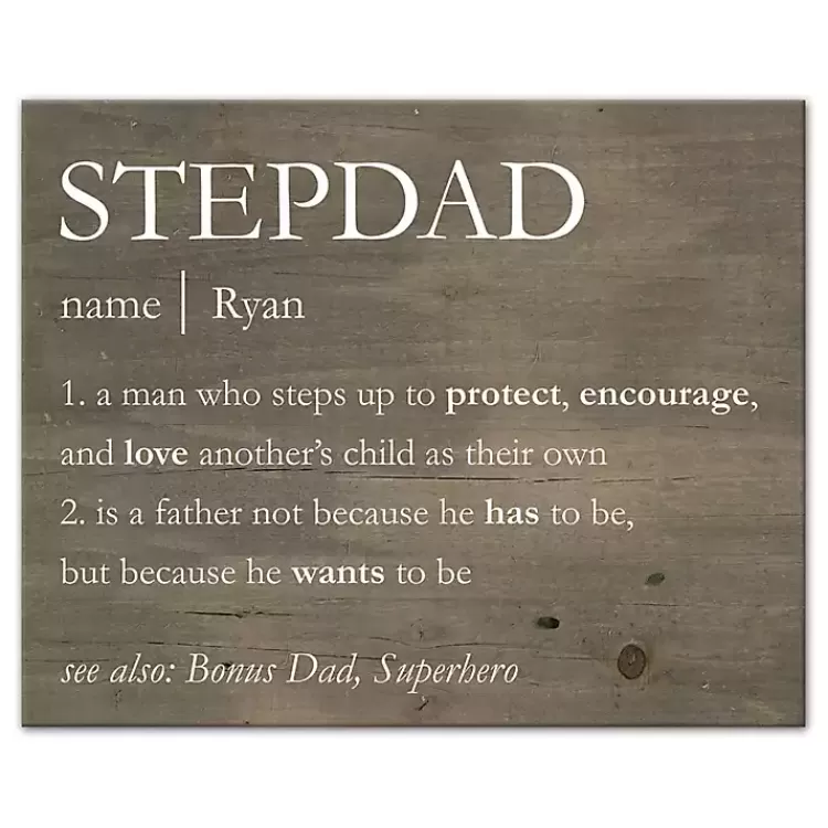 Personalized Stepdad Definition Canvas Wall Plaque>Kirklands Home New