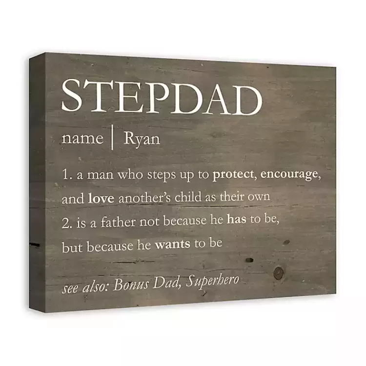 Personalized Stepdad Definition Canvas Wall Plaque>Kirklands Home New