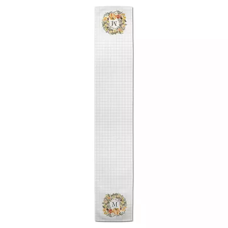 Personalized Wreath Monogram Table Runner, 90 in.>Kirklands Home Cheap