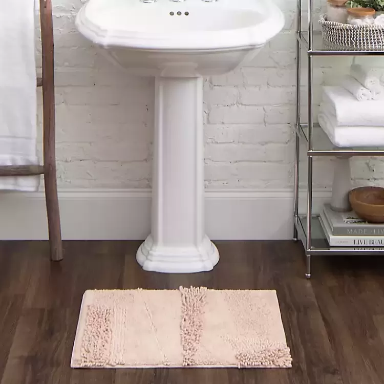 Petal Blush Asymmetrical Cotton Bath Mat, 34 in.>Kirklands Home Store