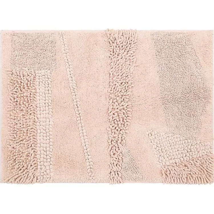 Petal Blush Asymmetrical Cotton Bath Mat, 34 in.>Kirklands Home Store