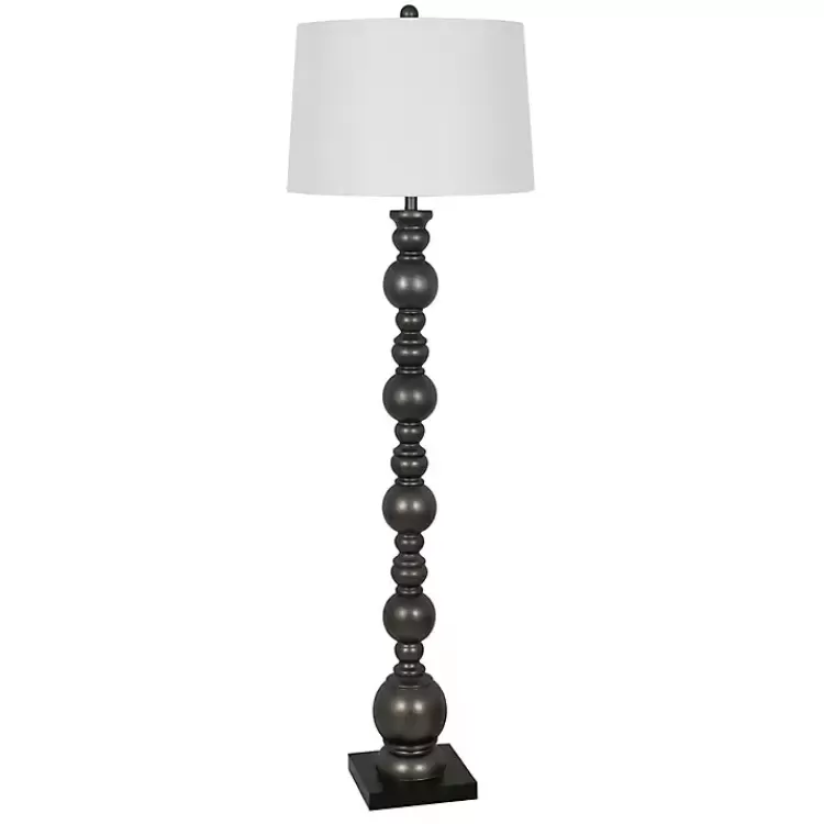 Pewter Pillar Round Floor Lamp>Kirklands Home Outlet