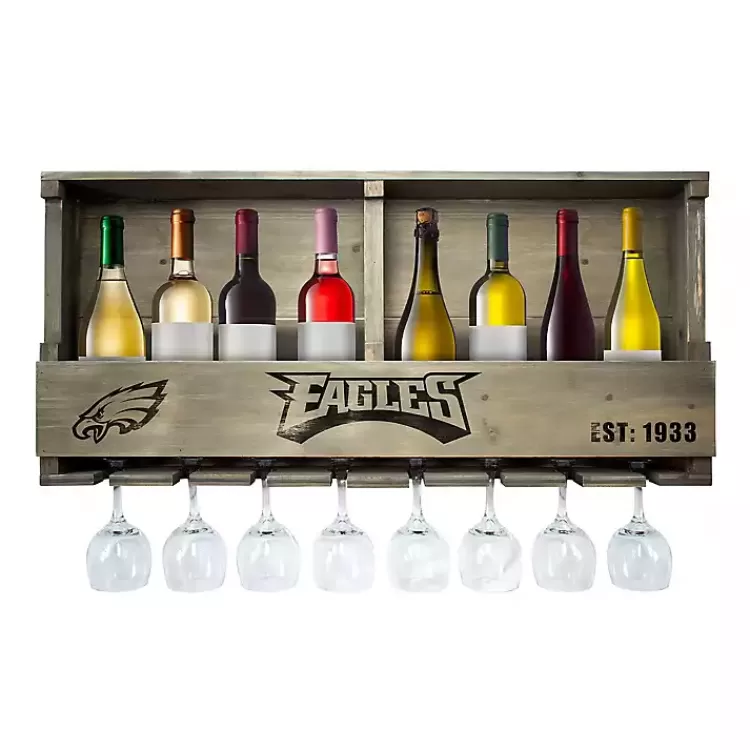 Philadelphia Eagles Reclaimed Wood Bar Shelf>Kirklands Home Clearance