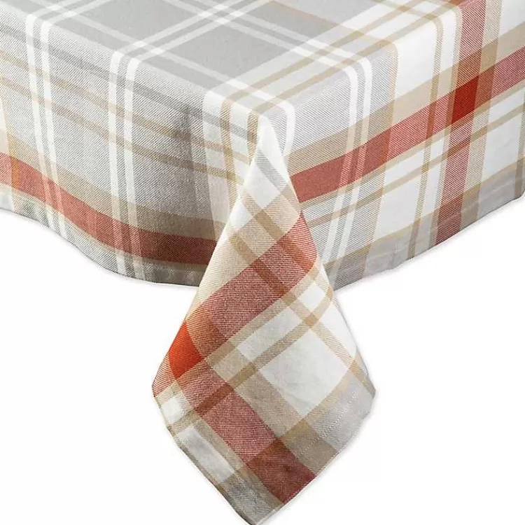 Picnic Plaid Cotton Tablecloth, 120 in.>Kirklands Home Flash Sale