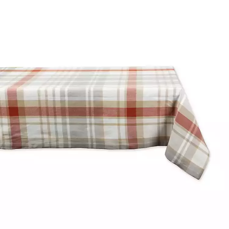 Picnic Plaid Cotton Tablecloth, 120 in.>Kirklands Home Flash Sale
