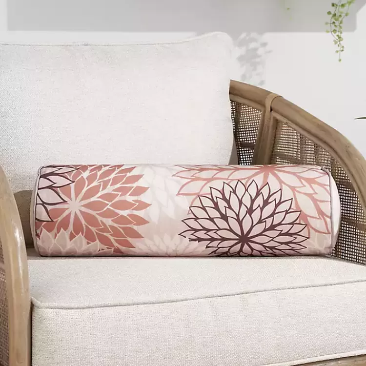 pink_and_beige_floral_outdoor_bolster_pillow_3.webp and Beige Floral Outdoor Bolster Pillow>Kirklands Home Best Sale