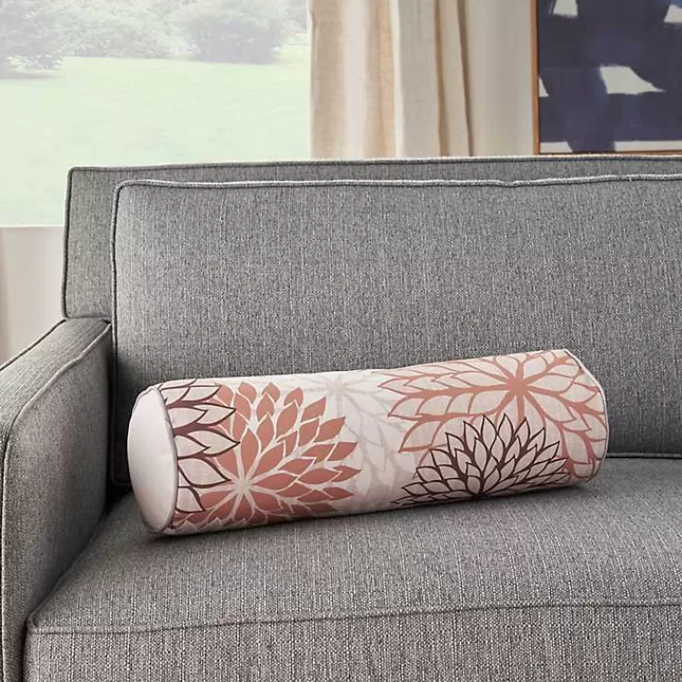 pink_and_beige_floral_outdoor_bolster_pillow_6.webp and Beige Floral Outdoor Bolster Pillow>Kirklands Home Best Sale