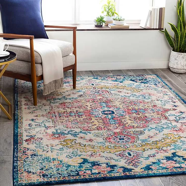 pink_and_blue_traditional_medallion_area_rug_x_6.webp Pink and Blue Traditional Medallion Area Rug, 8x12>Kirklands Home Hot