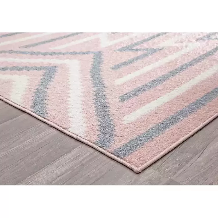 pink_and_gray_zigzag_area_rug_x_2.webp Pink and Gray Zigzag Area Rug, 8x10>Kirklands Home Cheap