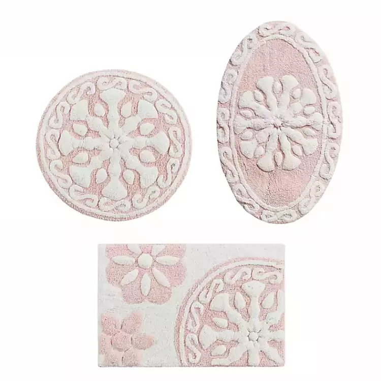 pink_cotton_tufted_medallion_bath_mat__in_5-1.webp Cotton Tufted Medallion Bath Mat, 30 in.>Kirklands Home Best