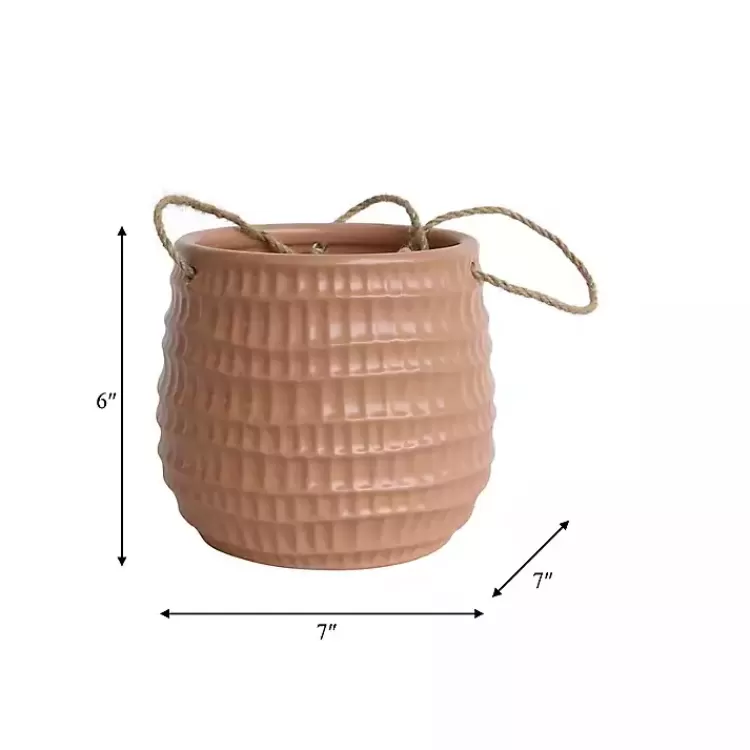 Dimpled Ceramic Hanging Planter>Kirklands Home Cheap