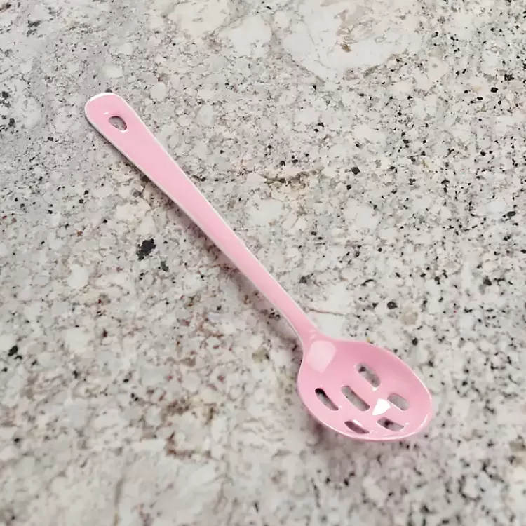 Enamel Stainless Steel Slotted Spoon>Kirklands Home Best Sale