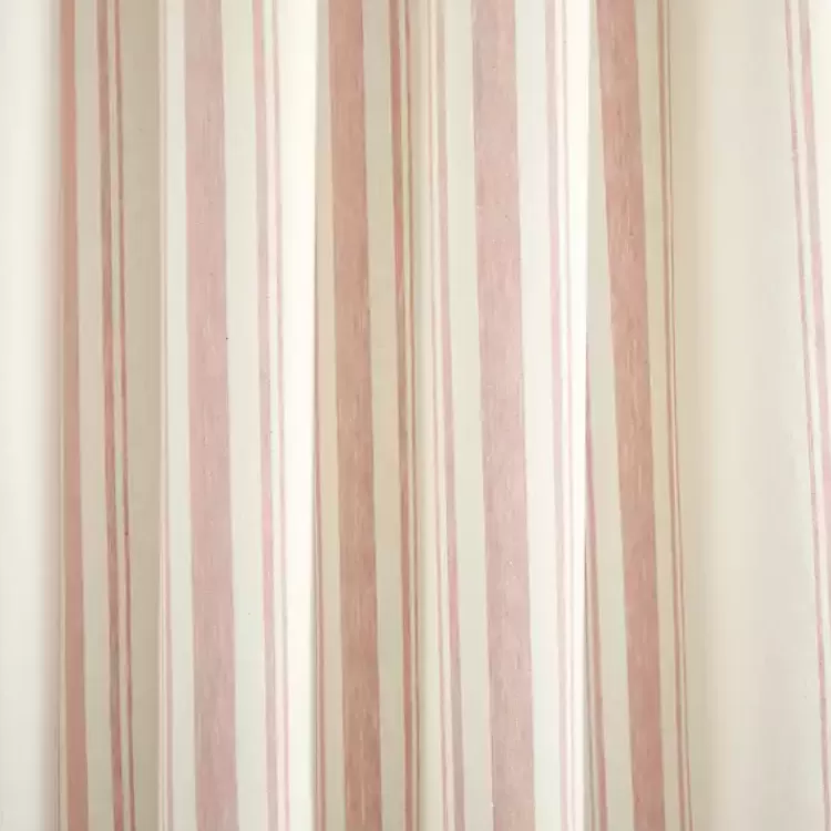 pink_farmhouse_stripe_curtain_panel_set__in_3.webp Farmhouse Stripe Curtain Panel Set, 84 in.>Kirklands Home New