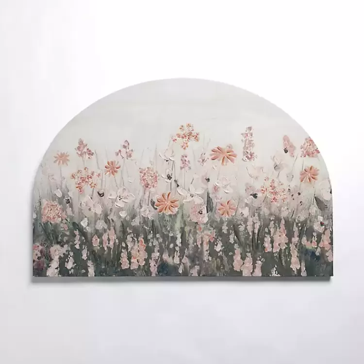 Pink Floral Meadow Arch Canvas Art Print>Kirklands Home Sale