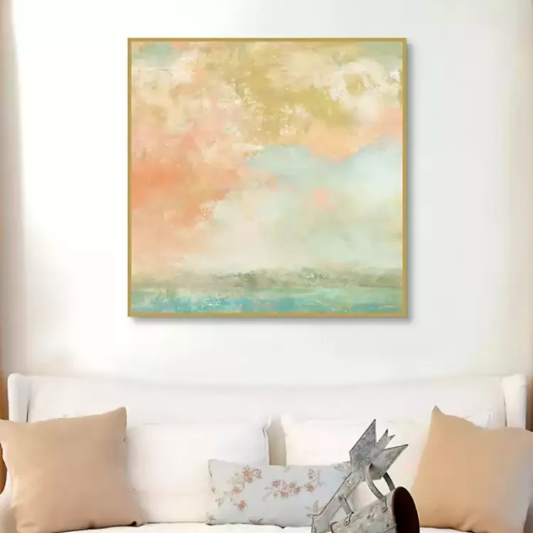 Pink Mist Framed Canvas Art Print>Kirklands Home Flash Sale