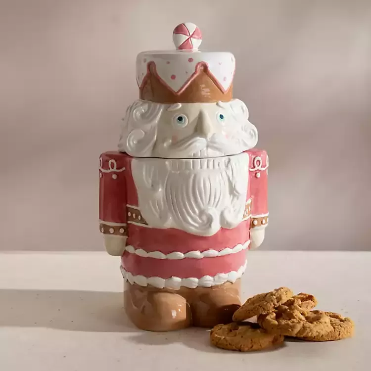 Pink Nutcracker Ceramic Cookie Jar>Kirklands Home Store
