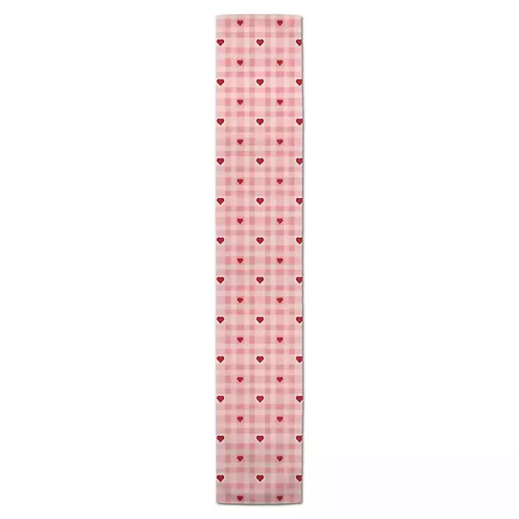pink_plaid_hearts_table_runner__in_2-1.webp Pink Plaid Hearts Table Runner, 72 in.>Kirklands Home Sale