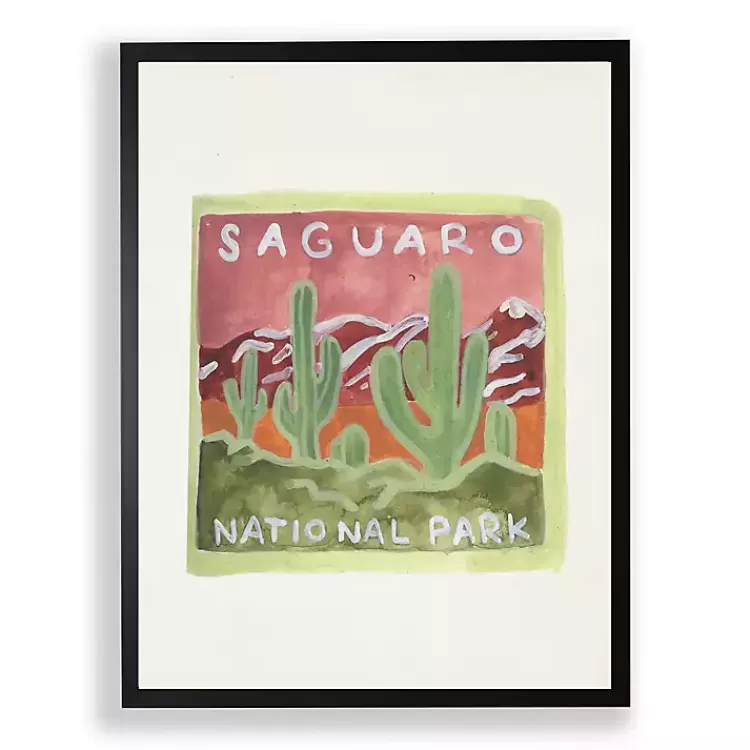 Pink Saguaro Framed Art Print>Kirklands Home Cheap