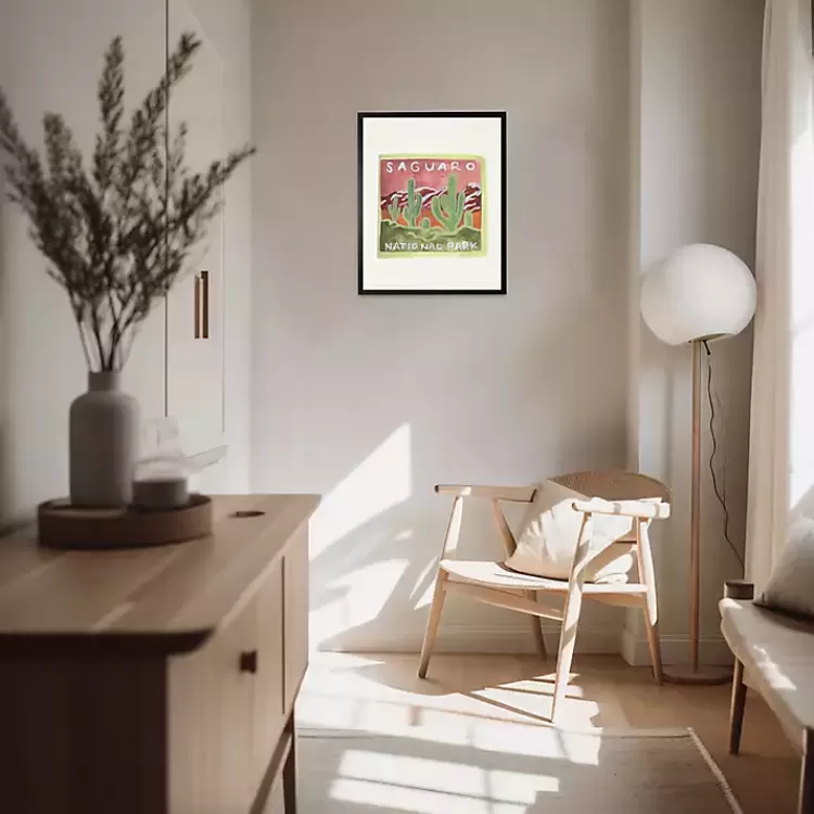 Pink Saguaro Framed Art Print>Kirklands Home Cheap