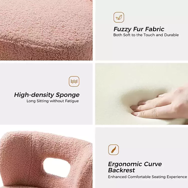 pink_sherpa_barrel_accent_chair_3.webp Sherpa Barrel Accent Chair>Kirklands Home Store