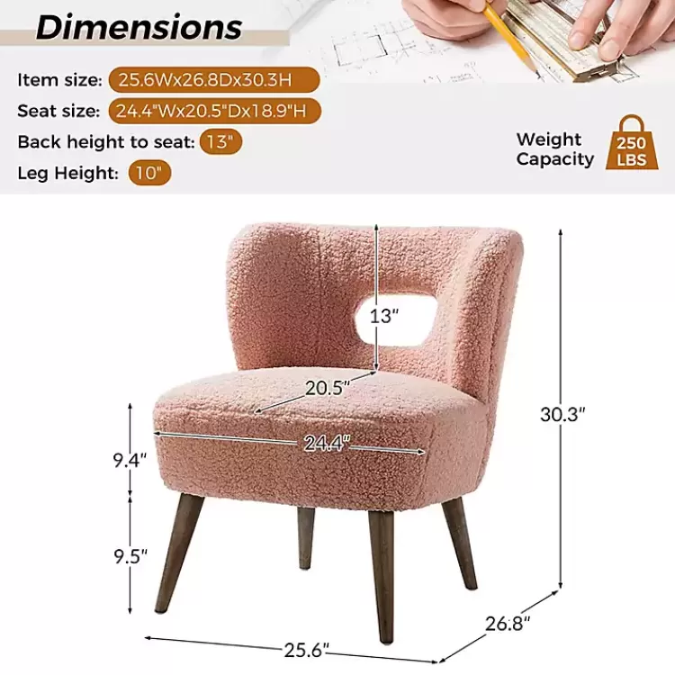 pink_sherpa_barrel_accent_chair_5.webp Sherpa Barrel Accent Chair>Kirklands Home Store