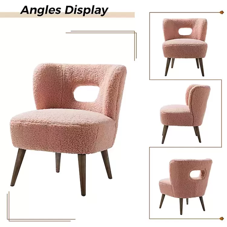 pink_sherpa_barrel_accent_chair_6.webp Sherpa Barrel Accent Chair>Kirklands Home Store