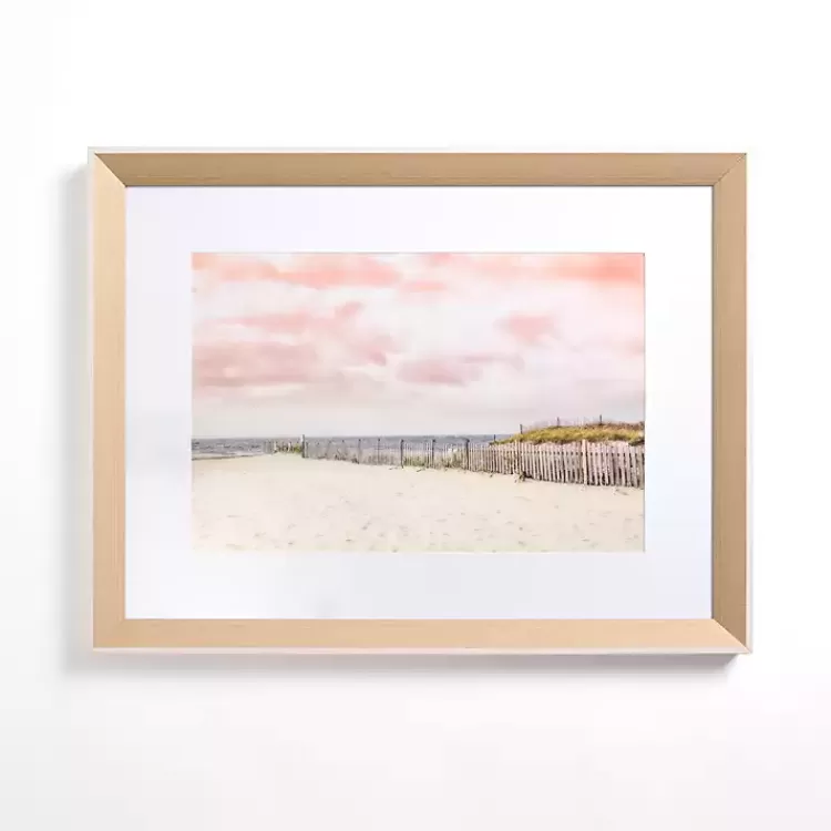 Pink Sky Beach Framed Art Print>Kirklands Home Hot