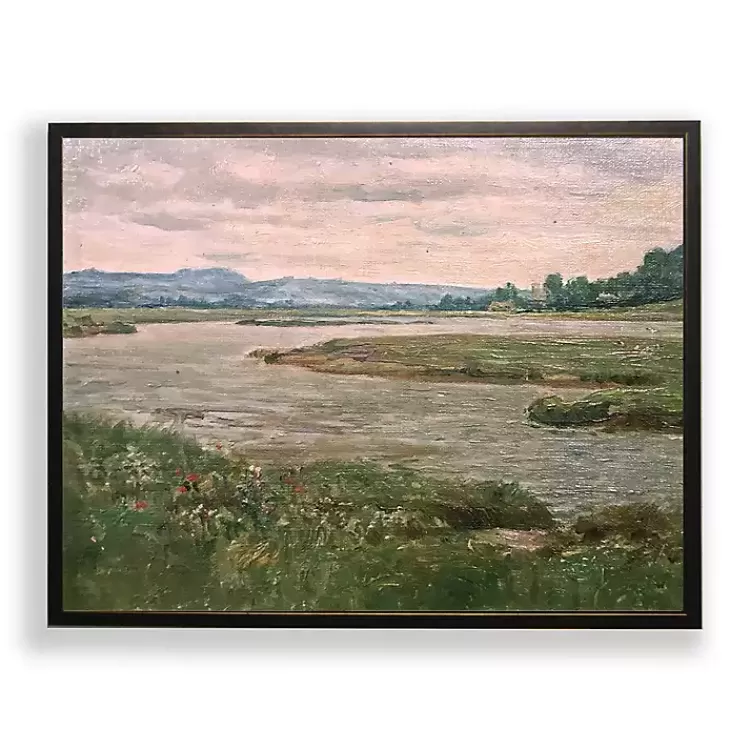Pink Sky Landscape Framed Art Print>Kirklands Home Best Sale
