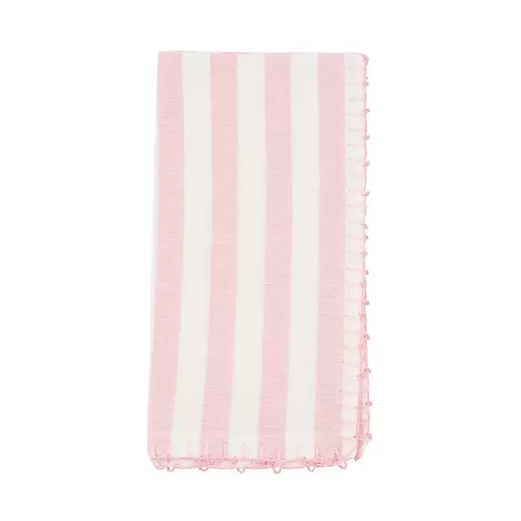 Pink Striped Whipstich Napkins, Set of 4>Kirklands Home Best Sale