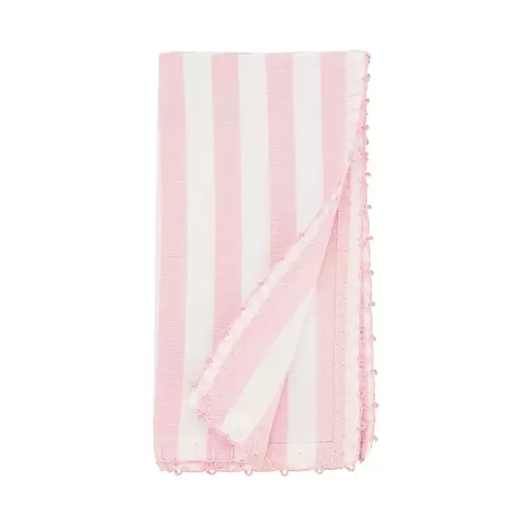 Pink Striped Whipstich Napkins, Set of 4>Kirklands Home Best Sale