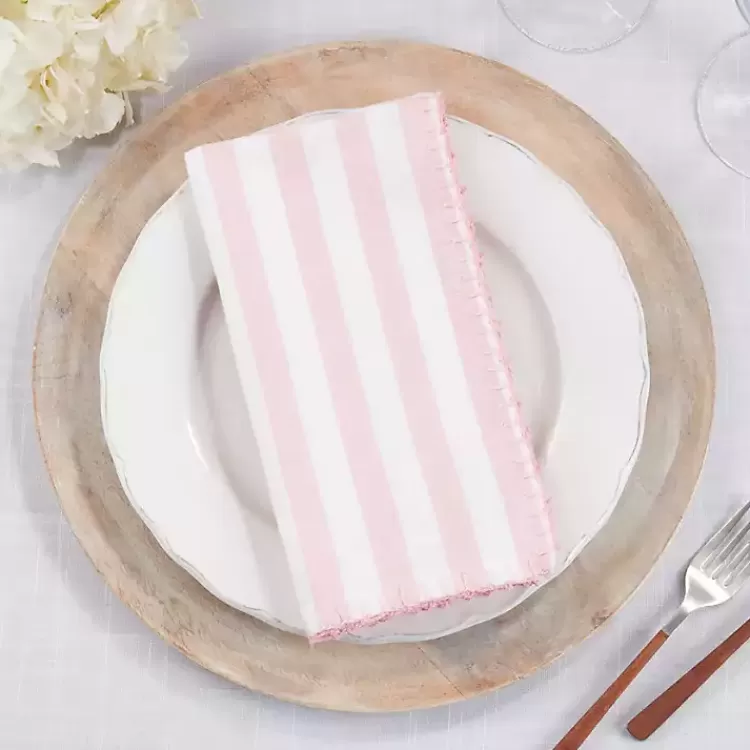 pink_striped_whipstich_napkins_set_of__3.webp Pink Striped Whipstich Napkins, Set of 4>Kirklands Home Best Sale