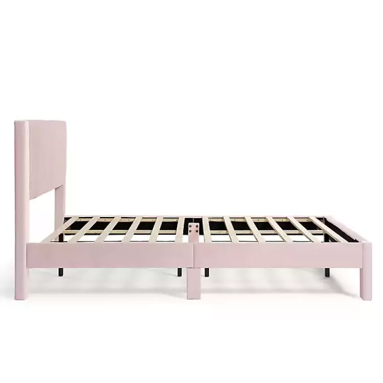 pink_upholstered_dalia_queen_platform_bed_2.webp Upholstered Dalia Queen Platform Bed>Kirklands Home Fashion