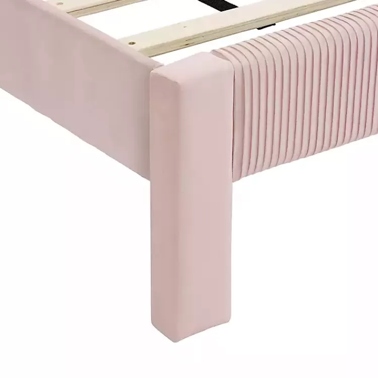 pink_upholstered_dalia_queen_platform_bed_5.webp Upholstered Dalia Queen Platform Bed>Kirklands Home Fashion