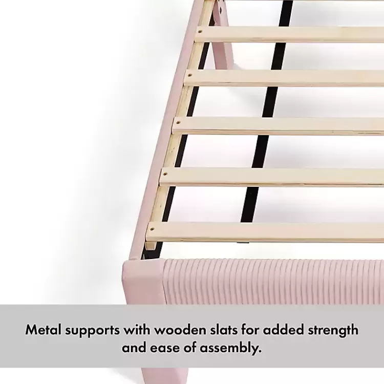 pink_upholstered_dalia_queen_platform_bed_9.webp Upholstered Dalia Queen Platform Bed>Kirklands Home Fashion