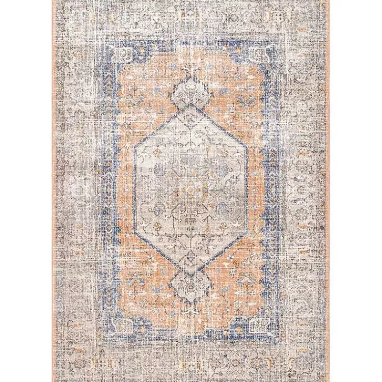 Pink Vintage Floral Print Area Rug, 8x10>Kirklands Home Best Sale
