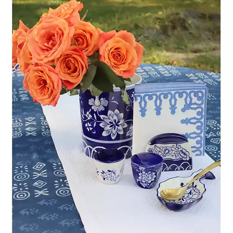 Pip Vintage Blue Floral 3-pc. Shaker & Napkin Set>Kirklands Home Cheap